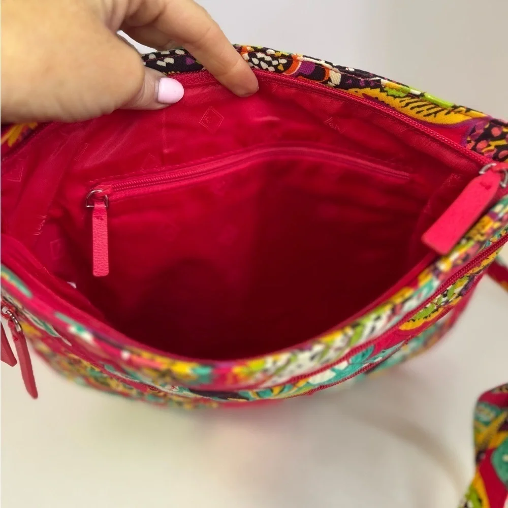 Vera Bradley vibrant  Floral Quilted crossbody bag